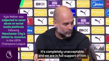Guardiola slams 'unacceptable' racist abuse at Walker