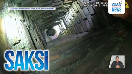 Lalaking sinubukang takasan ang mga pulis, naipit sa loob ng chimney | Saksi