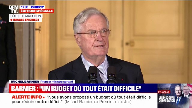 Michel Barnier: Nous avons tenté de faire de la politique autrement, avec peu d'effets d'annonces