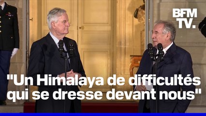 Les discours de passation de Michel Barnier et François Bayrou en intégralité