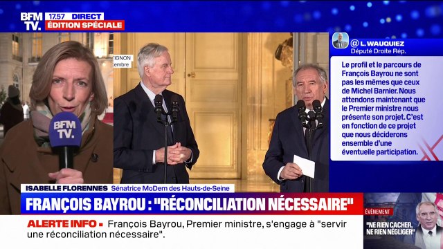 Pour Isabelle Florennes (Modem), la situation est différente, elle est nouvelle après la passation de pouvoir à François Bayrou