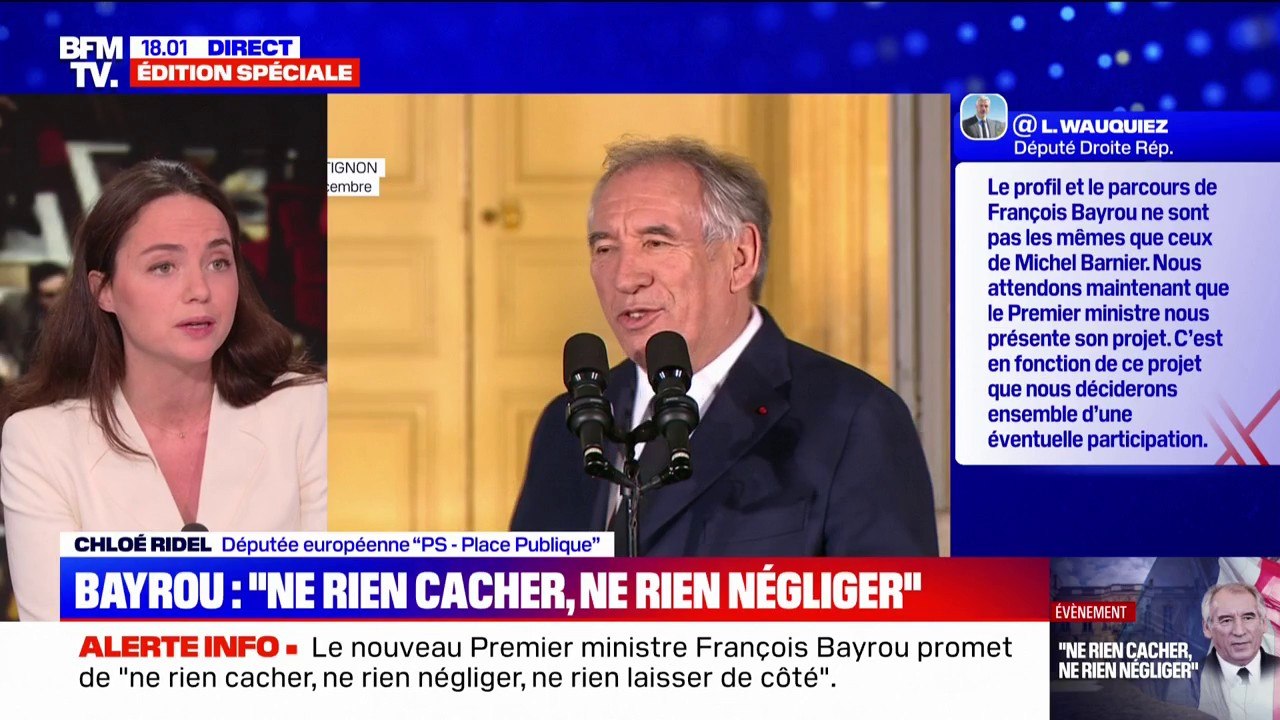 Chloé Ridel (PS): "Nous nous battrons jusqu'au bout pour faire en sorte que monsieur Bayrou se tourne vers la gauche plutôt que vers l'extrême droite"