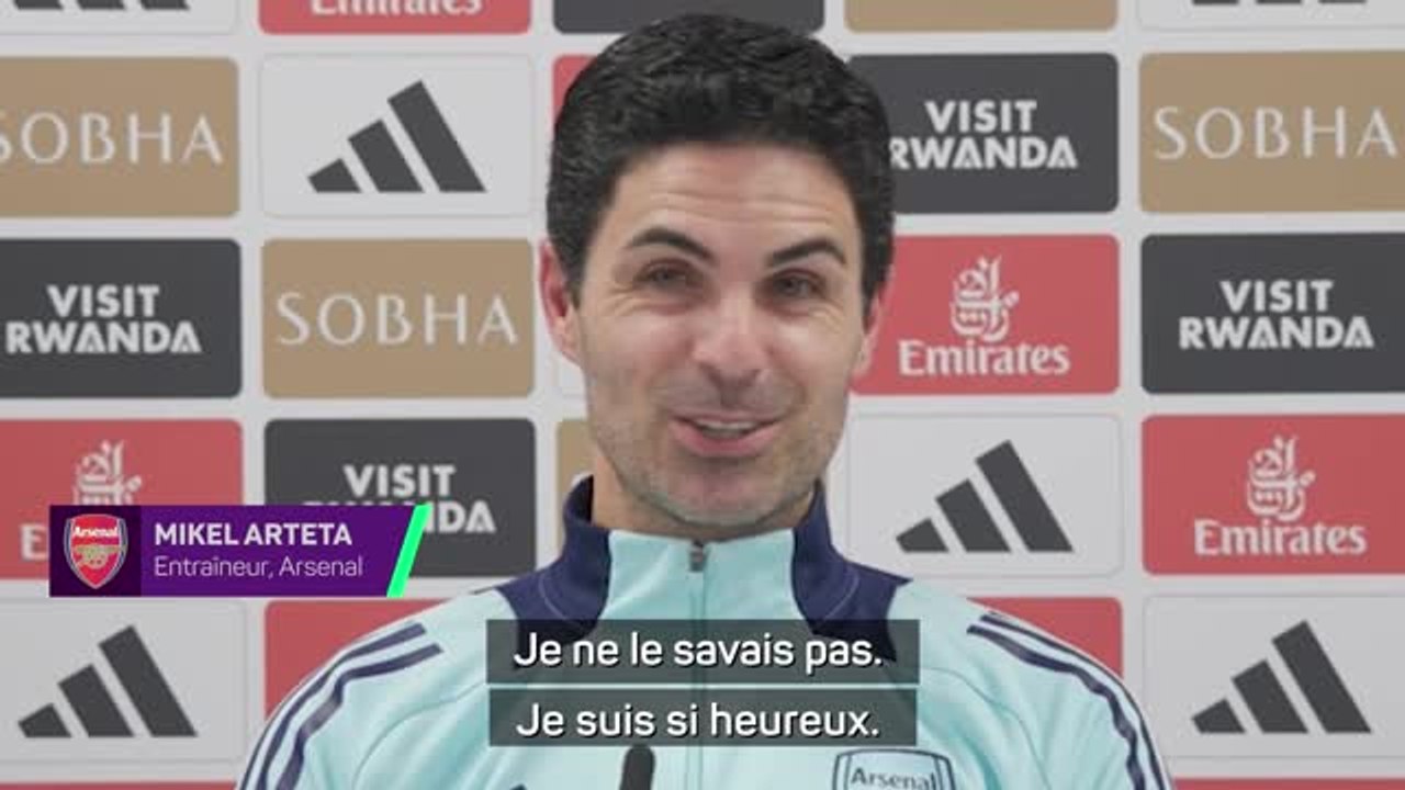 Arsenal - Arteta : "La fresque murale, c'est mérité pour Nicolas Jover"