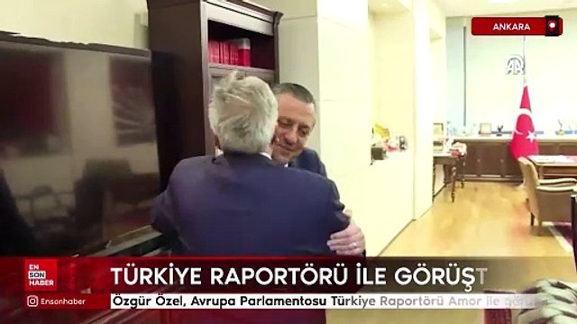 Özgür Özel, Avrupa Parlamentosu Türkiye Raportörü Amor ile görüştü