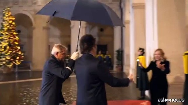 La premier Meloni riceve Milei a Palazzo Chigi