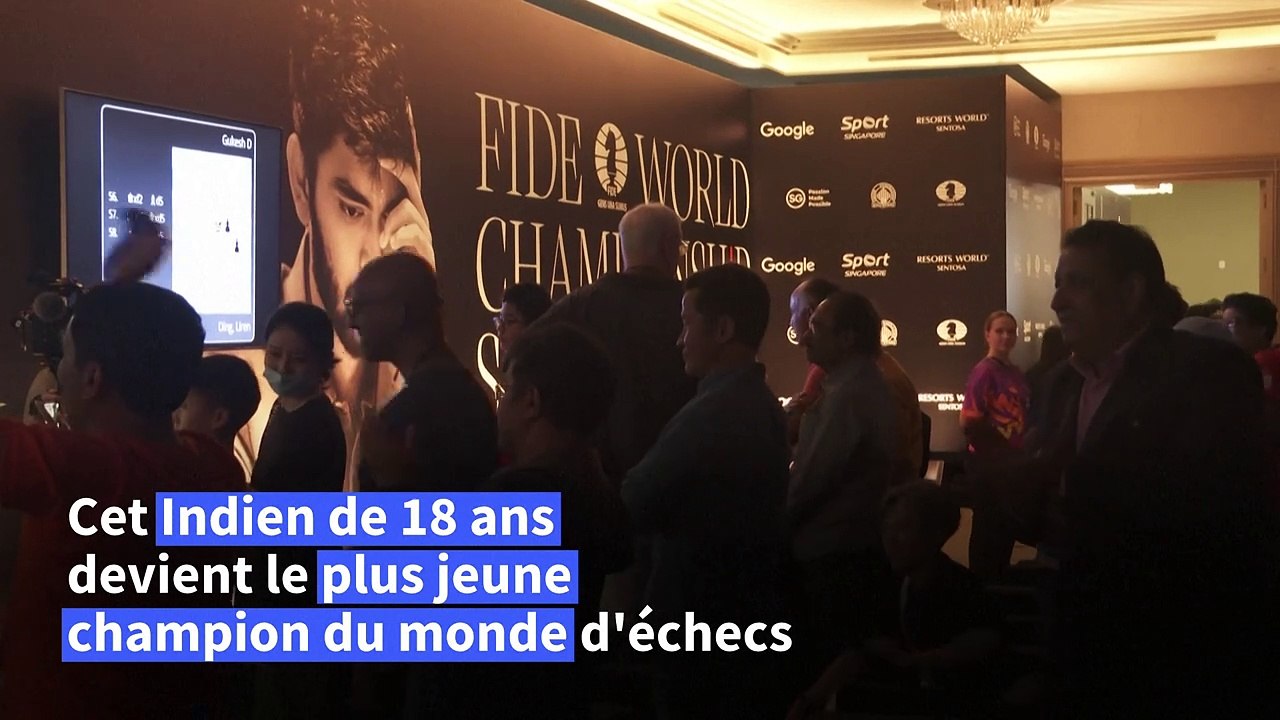 Echecs : l'Indien Gukesh Dommaraju devient le plus jeune champion du monde