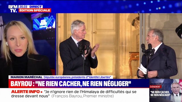 Marion Maréchal (députée européenne Identité-libertés ): François Bayrou a débuté l'aventure du macronisme et il va probablement (la) clore