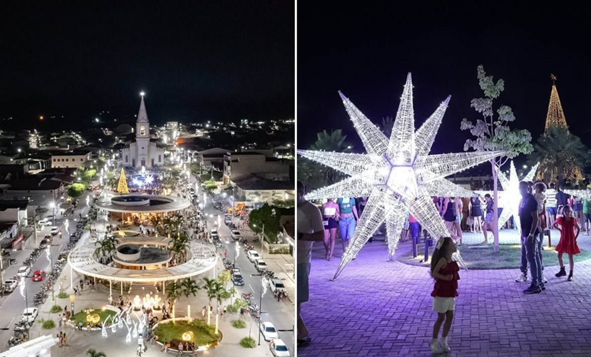 Ornamentação natalina com temática sertaneja encanta moradores e visitantes em São José de Piranhas