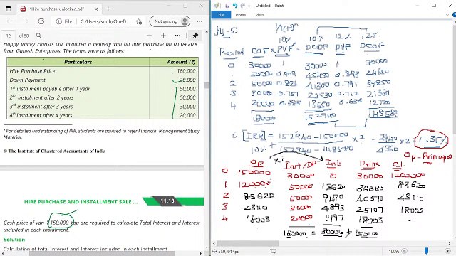 Accounting - Hire Purchase and Instalments Sale Transactions PART 11
