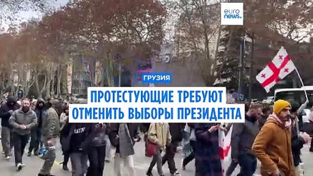 Протестующие в Грузии требуют отменить выборы президента