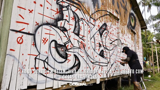 Ilha do Combu, em Belém, vira galeria de arte a céu aberto com casas grafitadas 