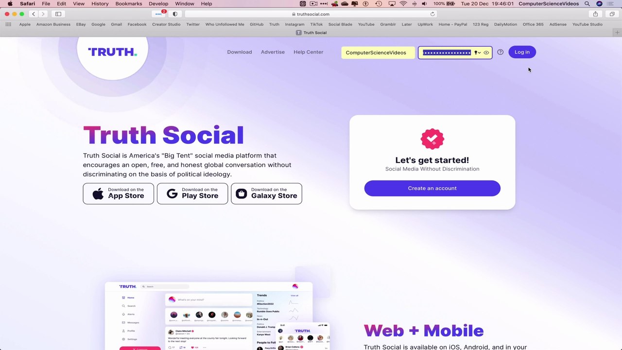 How to SIGN IN to Your TRUTH SOCIAL Account On a Desktop Computer / MAC ...