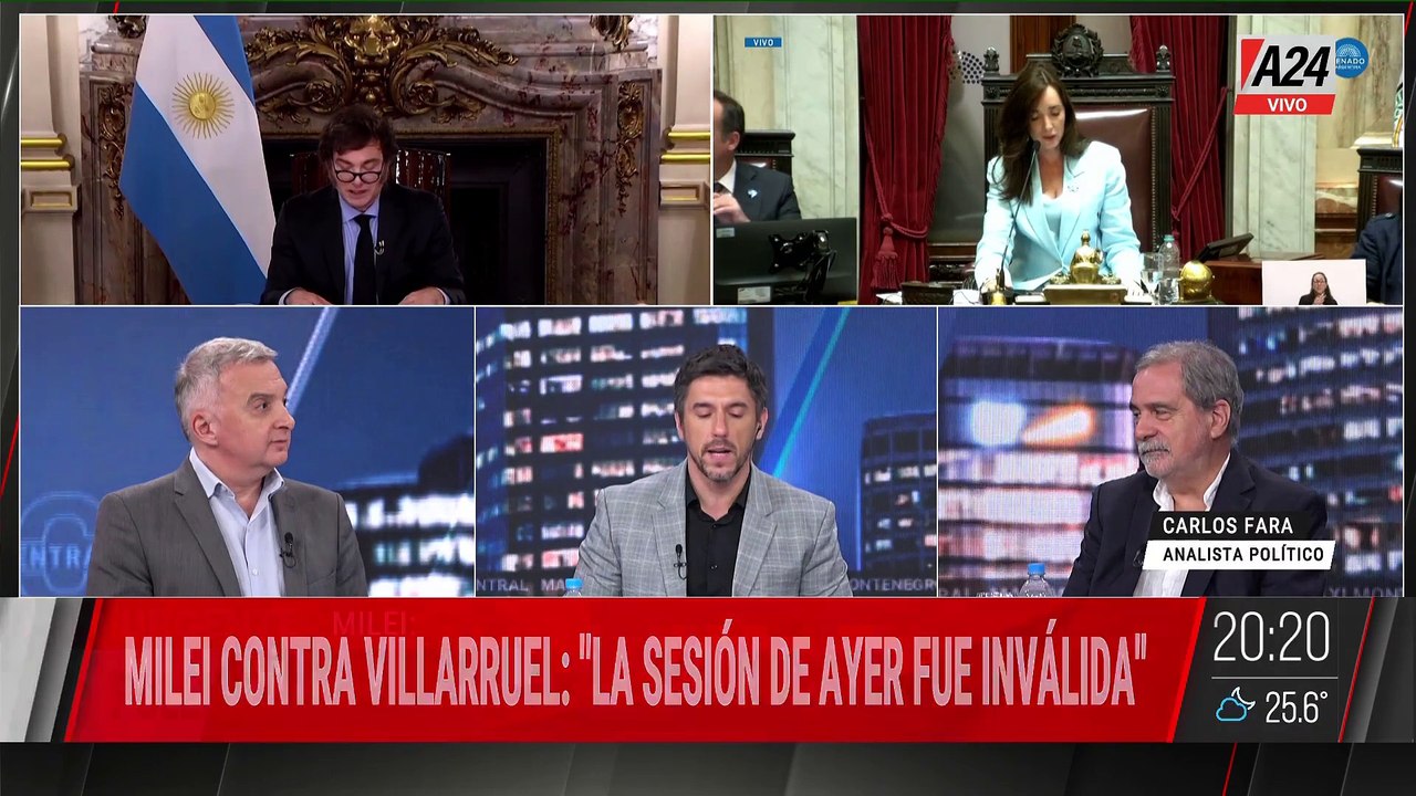 🔴MILEI CONTRA VILLARRUEL POR LA SESIÓN INVÁLIDA: INTENTARON COMUNICARSE CON ELLA POR 30 MINUTOS