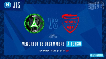 J15 Résumé de la Rencontre J15 : Paris 13 Atletico vs Nîmes Olympique (1-1) ⚽