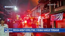 Diduga Akibat Korsleting, 5 Rumah di Jakarta Pusat Hangus Terbakar