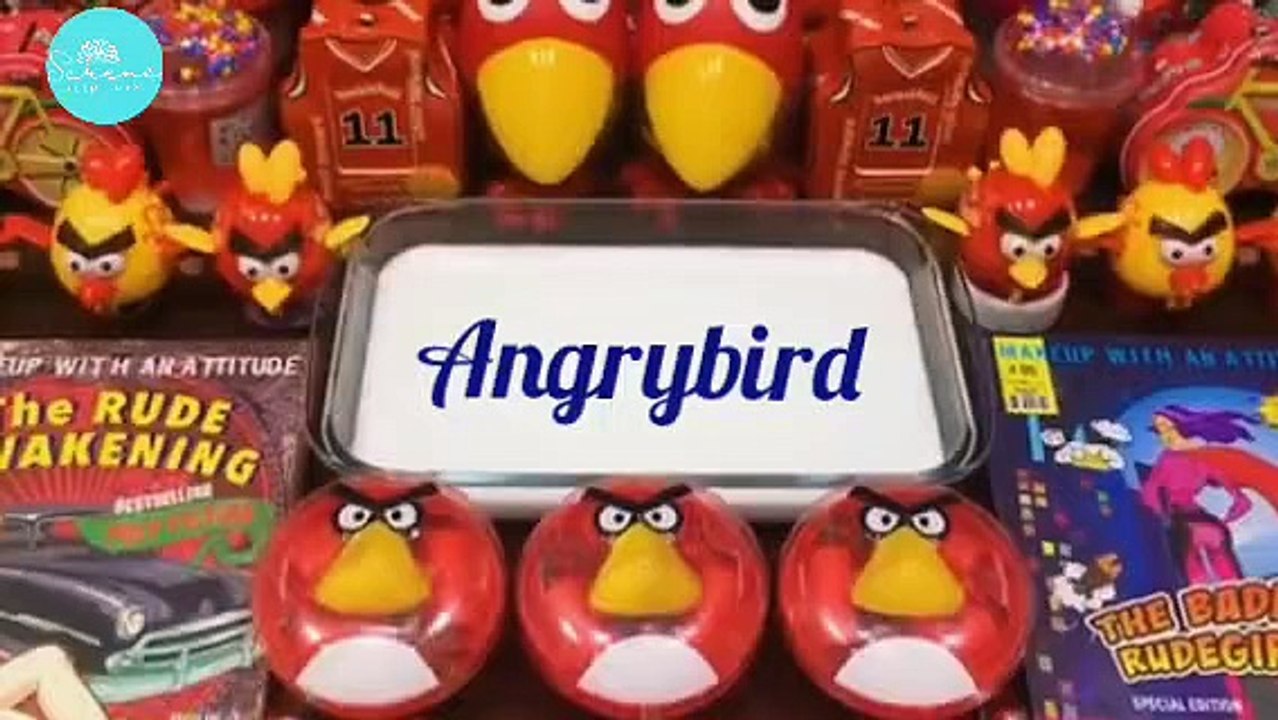 : 💥 Angry Birds Slime ASMR 💥 Satisfying Slime Mixing with Makeup & Glitter!