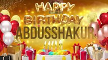 ABDUS SHAKUR - Happy Birthday Abdusshakur