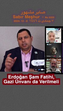 “Şam Fatihi Erdoğan’a Gazi unvanı verilmeli” Mısırlı gazeteciden Erdoğan için flaş teklif