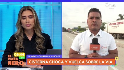 SCZ cisterna choca contra viaducto en satelite