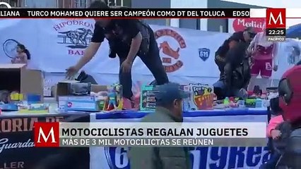 Motociclistas de Tijuana regalan juguetes a niños en un emotivo gesto