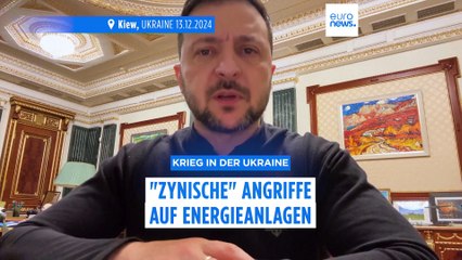 Selenskyj: Russische Angriffe auf ukrainische Energieanlagen 'zynisch'