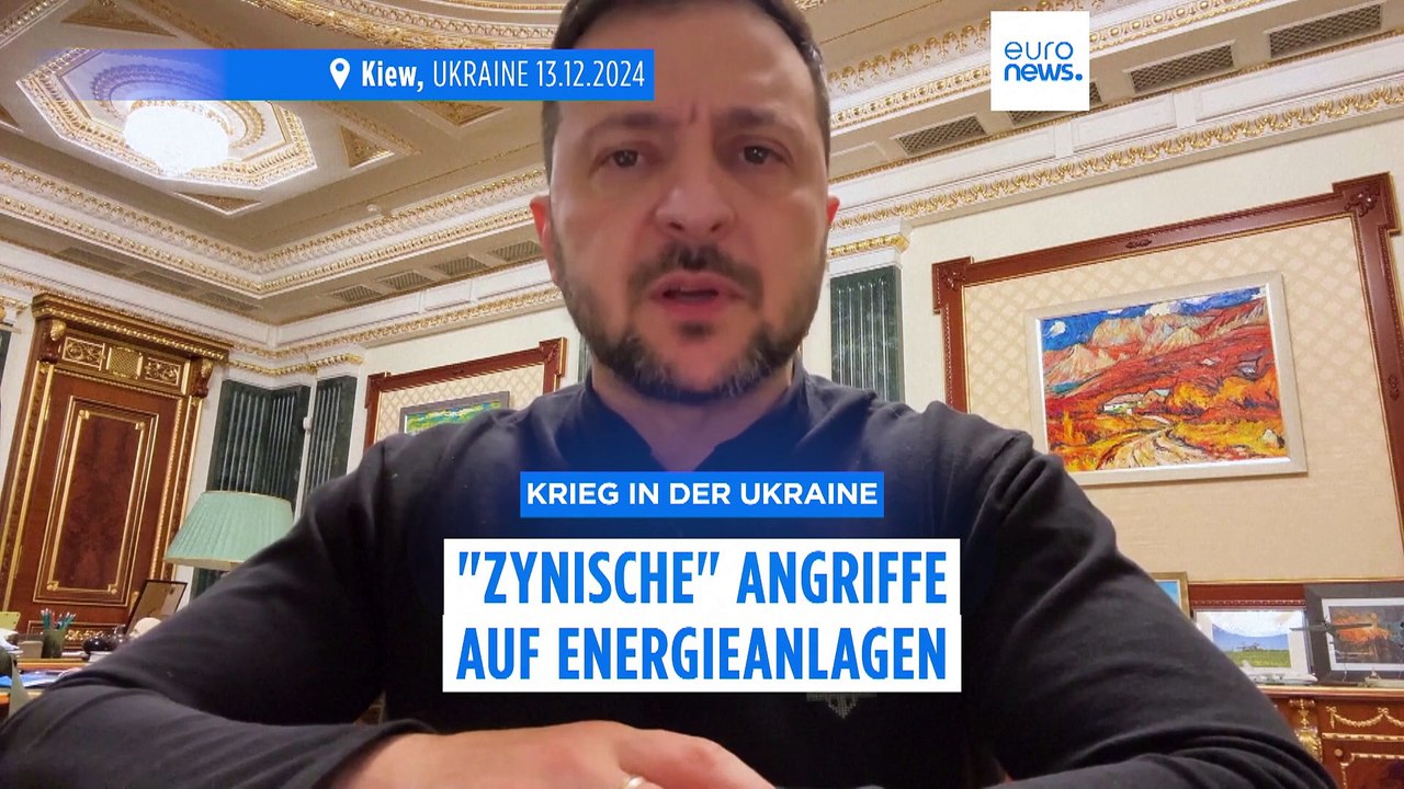 Selenskyj: Russische Angriffe auf ukrainische Energieanlagen 'zynisch'