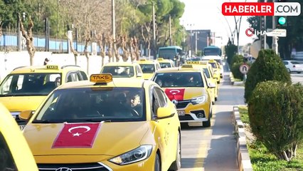 Manisa'da Taksici Esnafından Duygusal Destek Eylemi