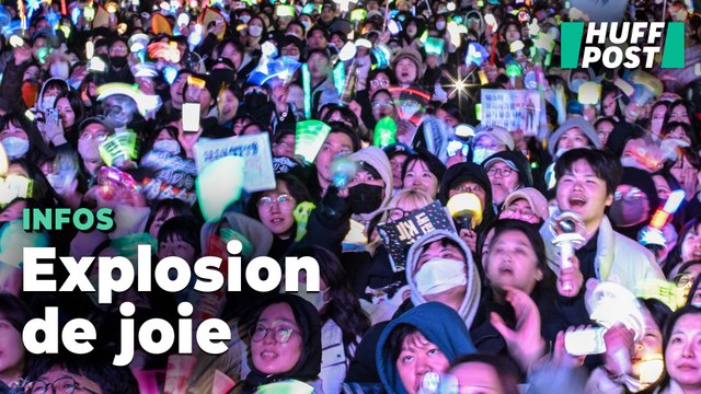La joie des manifestants après la destitution du président sud-coréen