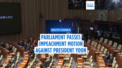 South Korean president impeached after second vote over martial order declaration