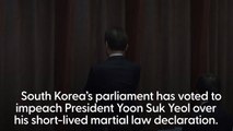 South Korean Parliament Votes To Impeach President Yoon Suk Yeol
