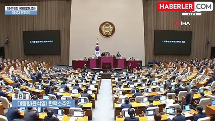 Güney Kore Ulusal Meclisi, Devlet Başkanı Yoon'un Azil Önergesini Kabul Etti