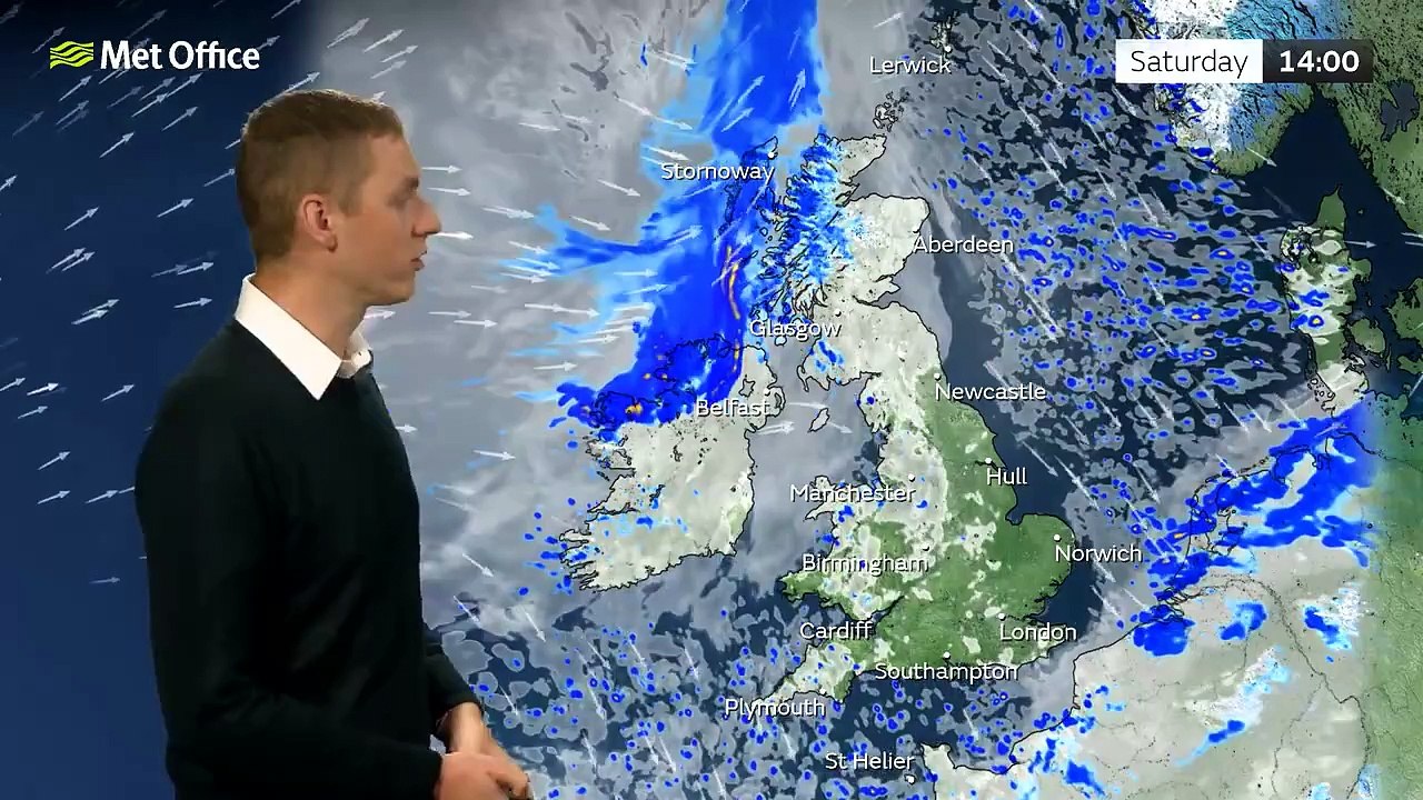Met Office Saturday Afternoon Weather Forecast 14/12/2024