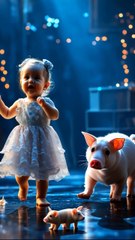 A Baby Fuses with A Pig on AGT #americagottalent #agt #magic #talent #shorts