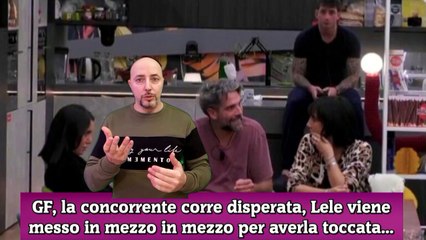 GF, la concorrente corre disperata, Lele viene messo in mezzo in mezzo per averla toccata...
