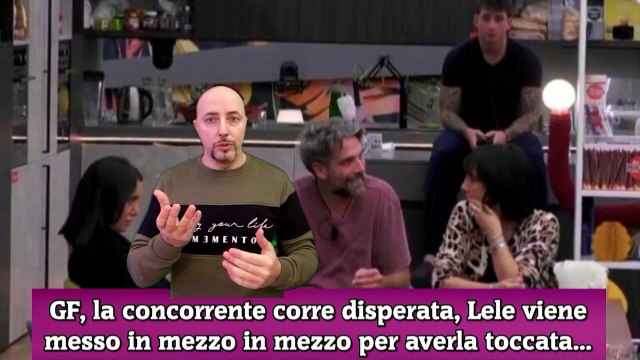 GF, la concorrente corre disperata, Lele viene messo in mezzo in mezzo per averla toccata...