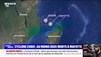 Cyclone Chido: deux morts à Petite-Terre, la petite île à l'est de la capitale Mamoudzou, selon un premier bilan