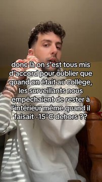 alors que eux ils restaient tranquilles à siroter leur café pendant que toi tu te gelais les roubibi sous le préau