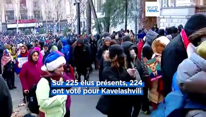 Mikheïl Kavelachvili, un fidèle soutien du gouvernement contesté, a été désigné président ce samedi