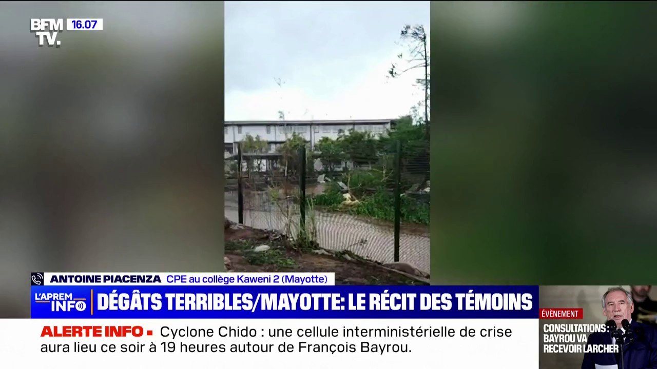 Antoine Placenza (CPE au collège Kaweni 2 à Mayotte), sur le cyclone: "Je ne vois pas comment on va pouvoir attaquer une rentrée scolaire"