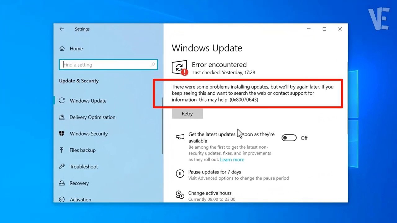Solved - Error 0x80070643 If Recovery Partition Is Enlarged But Windows 10