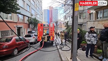 Şişli'de 5 Katlı Binada Yangın Paniği