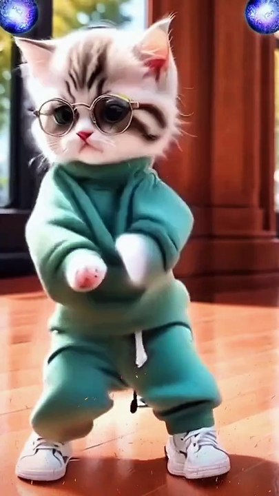 Cats funny dance