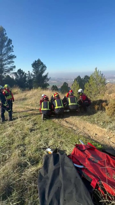 Complicado rescate en Alcalá de Henares de un ciclista herido en la zona del Ecce Homo