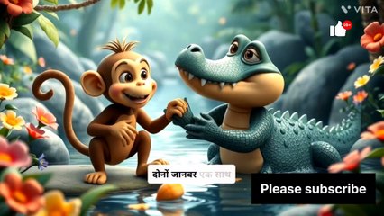 बंदर और मगरमच्छ की कहानी.