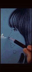 Must try easy way to draw nose ,lips and chin