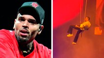 Chris Brown impacta al público volando sobre el estadio en Sudáfrica