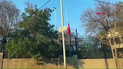 Şam Büyükelçiliğine Türk bayrağı asıldı