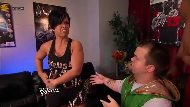 Mr. McMahon walks in on Vickie Guerrero warming up for her match with AJ Lee_ Raw, Dec. 10, 2012