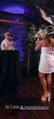 Marcela Tauro se casó sorpresivmente y Santiago del Moro le dio la bendición: video