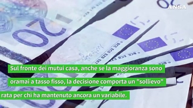 Costo del denaro, dal taglio Bce un sollievo per i mutui